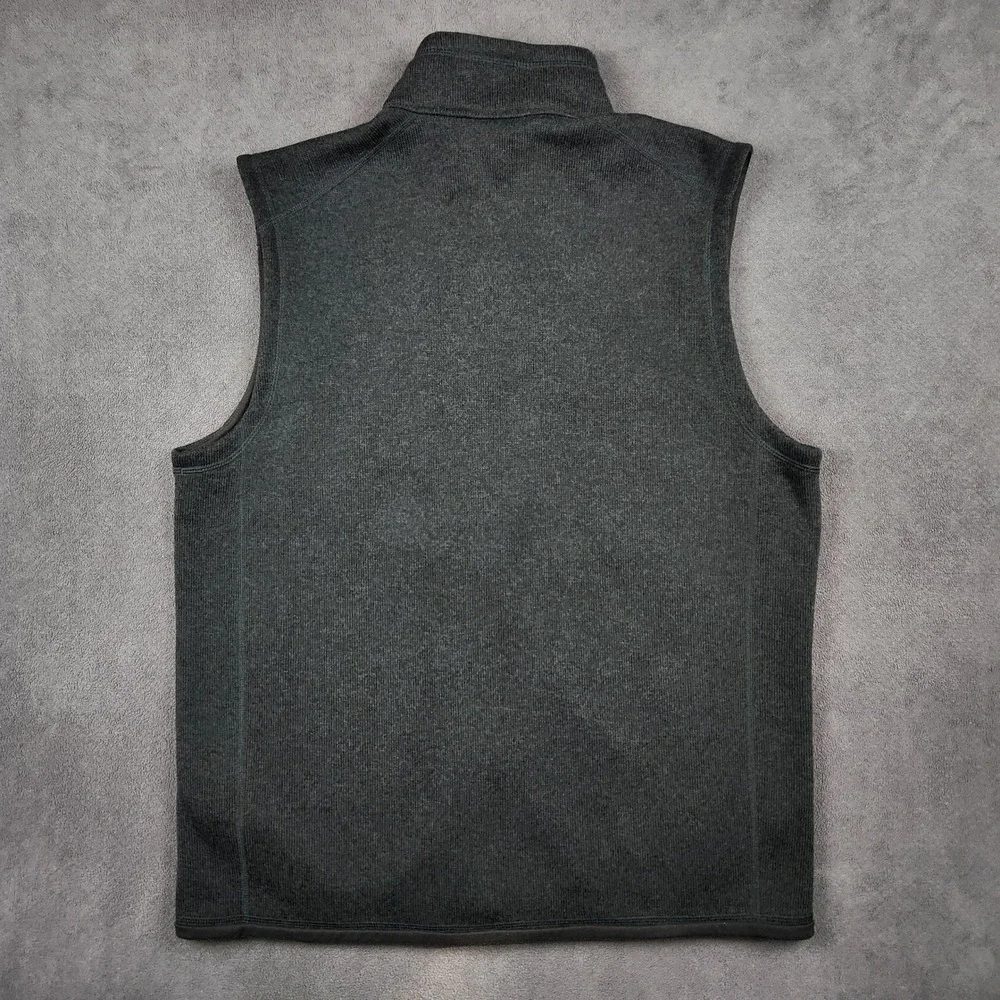 Patagonia Better Sweater Vest‎ Mens XL Black Full Zip Fleece Embroidered Logo